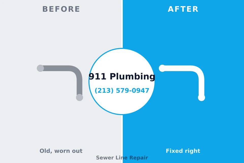 Before and after: plumbing company Frankston, TX